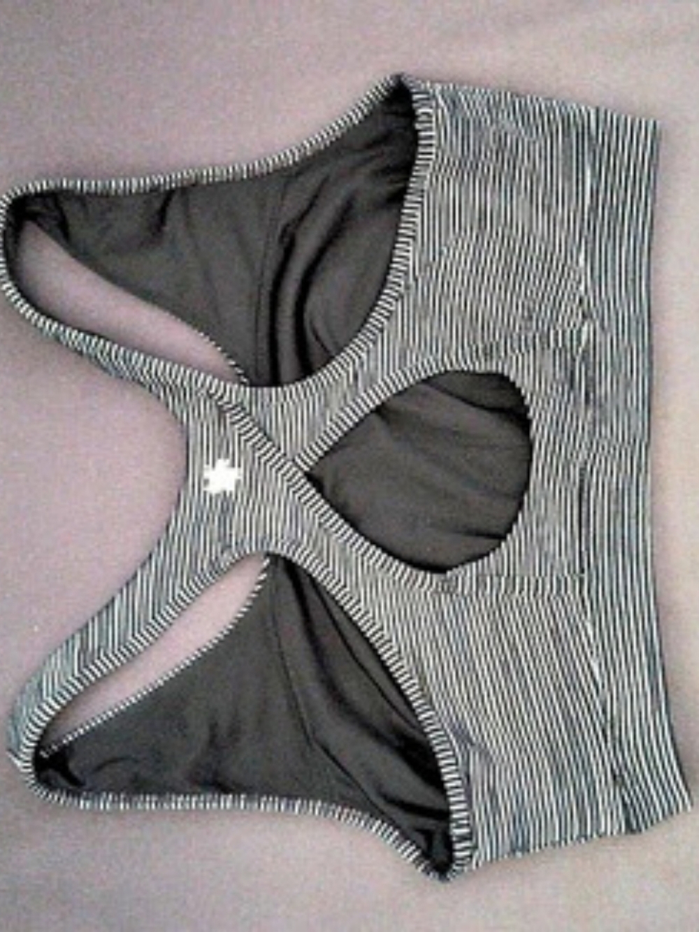 Tek Gear Microstripe Sports Bra Black & White